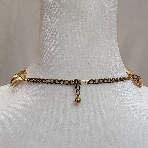 Vintage 50s Arthur Pepper Gold Tone Choker Necklace - Picture 5 of 7
